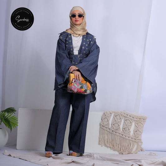 Dark blue set pant and blouse